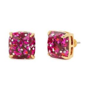 Kate Spade Small Glitter pink/red studs